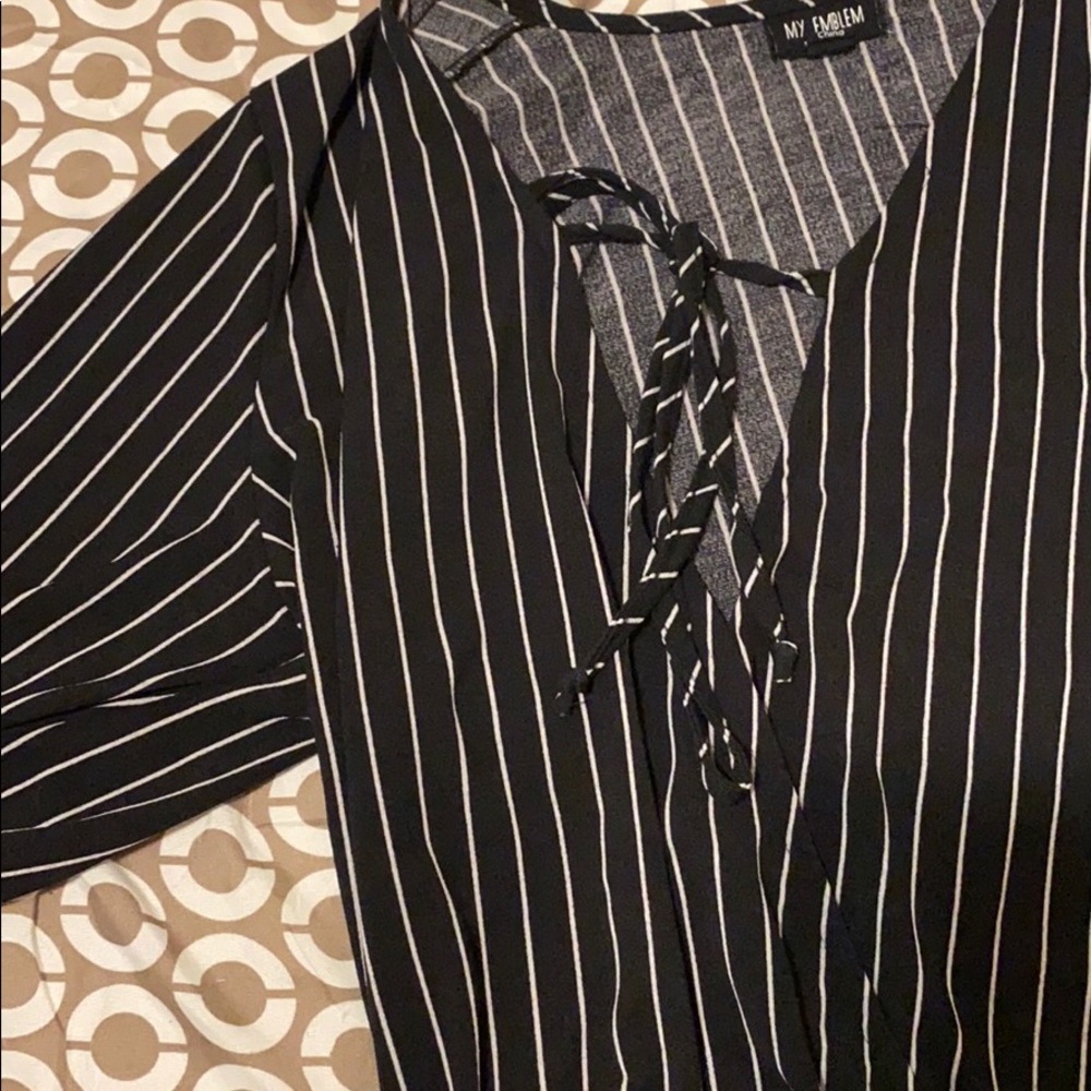 Black and white work shirt